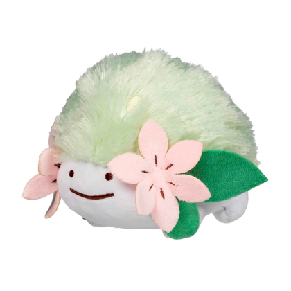 Plush toy of a Ditto transformed into a Shaymin, from Pokémon